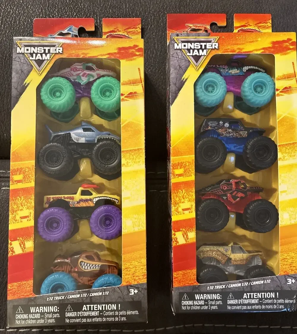 Monster Jam 1:72 Lot Pack Zombie El Toro Loco Thunderroarus Dragon Megalodon